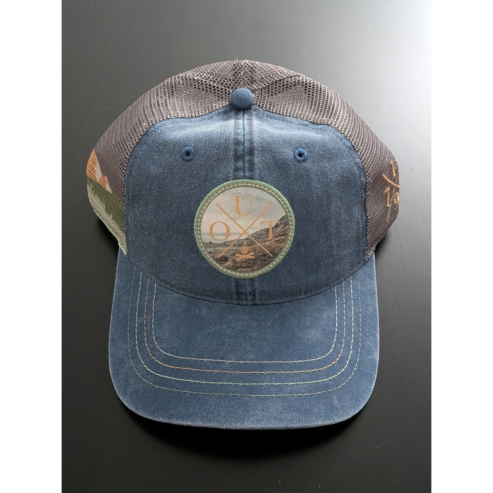 1779 OUT Camping Hiking Logo Mesh Back Trucker Hat Cap America OSFM NWT